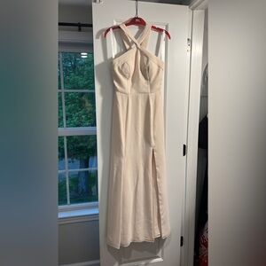 Azazie White Alabaster Rue bridesmaids dress size 0